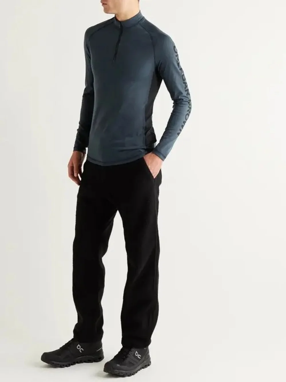 Orlebar Brown Shark Capsule Bray Tech-Jersey Half-Zip Rash Guard